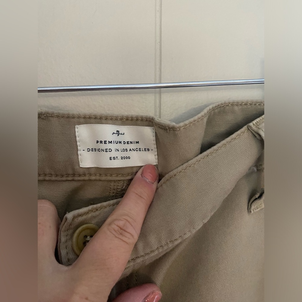 7 For All Mankind Performance Luxe Tan Neutral Pants - Picture 5 of 8